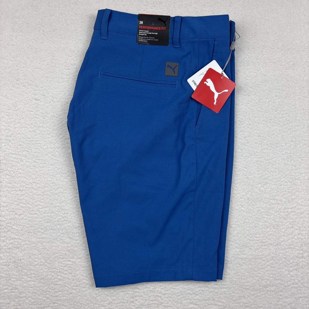 NEW PUMA‎ Mens 'Jackpot' Performance Shorts Size 28 Blue Stretch Lightweight NWT